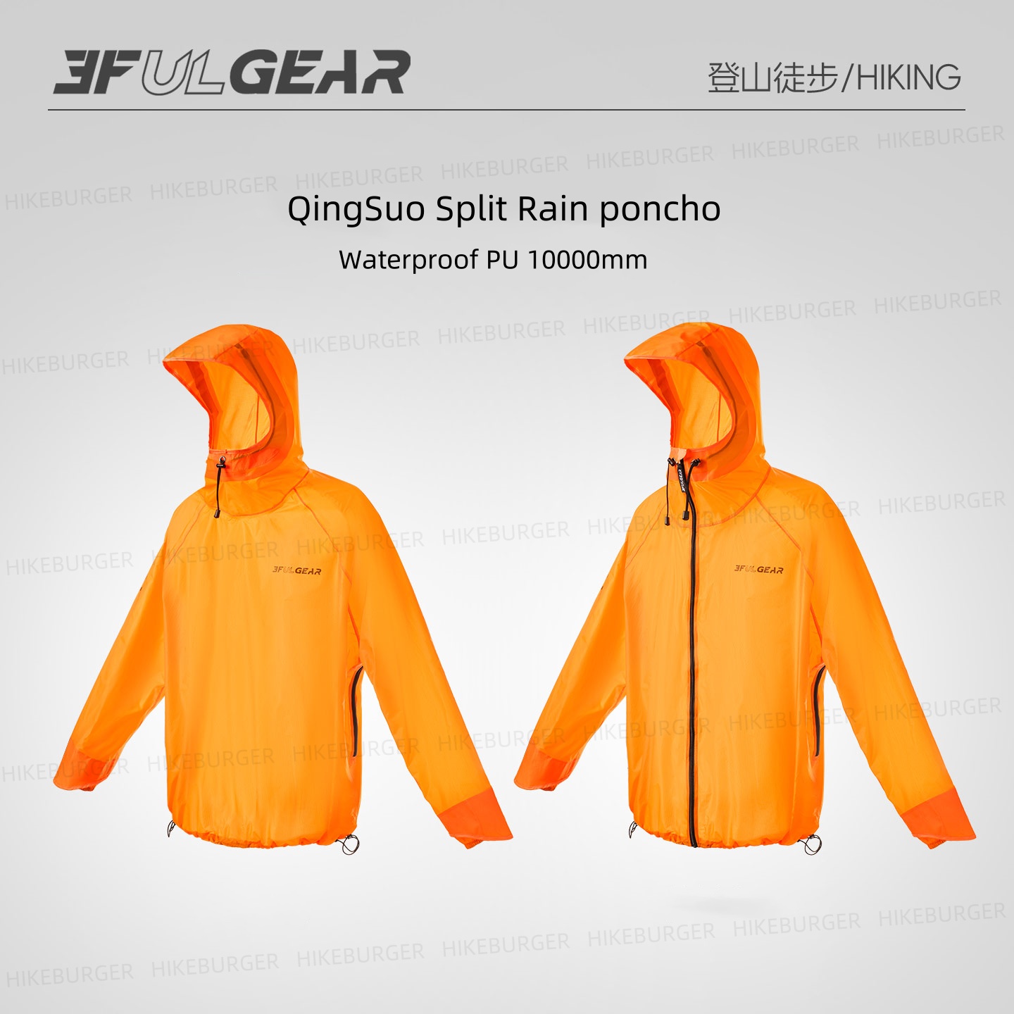 Cycling Rain Jacket Commute - 3F UL GEAR QingSuo Dökülmüş Yağmur