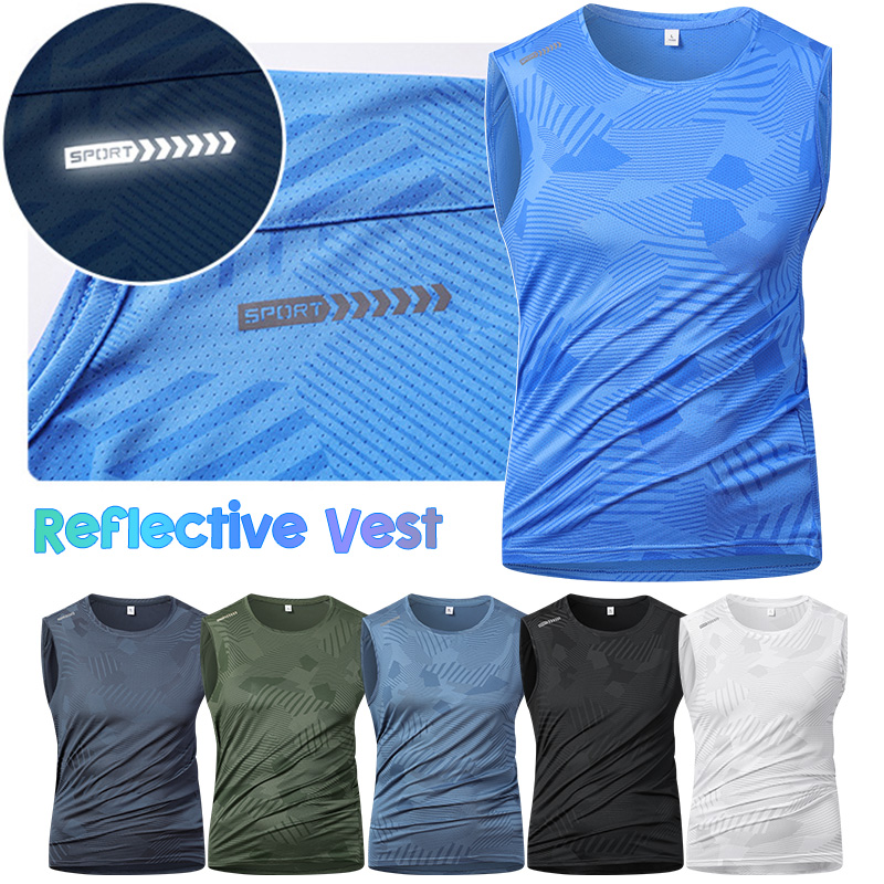 Reflective Vest Cycling - Adam koşu yansıtıcı yelek yaz nefes