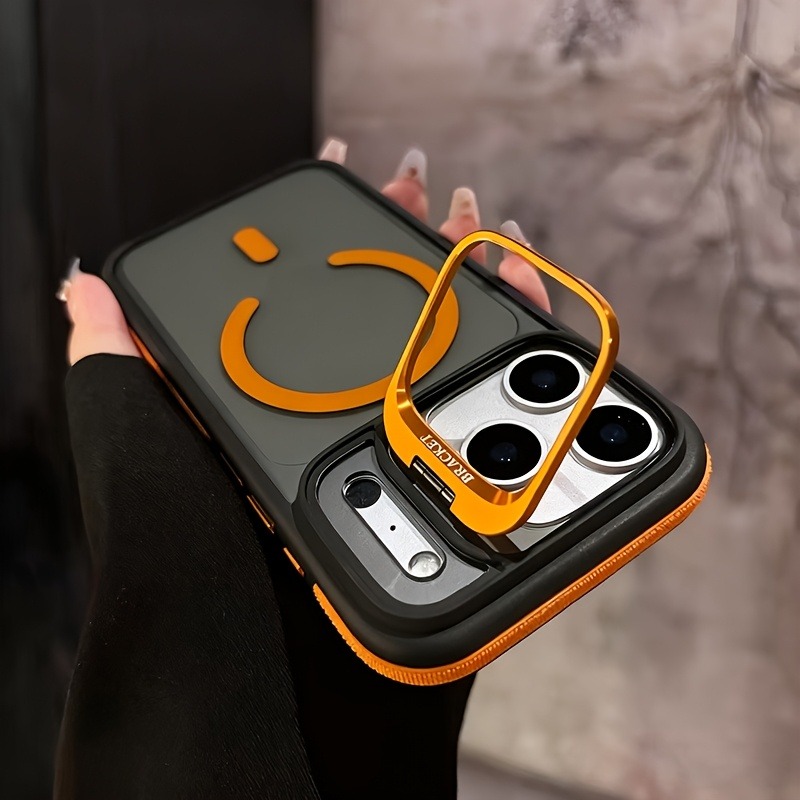 Kickstand Adjustable - Lüks Mat Şeffaf Arka Kapaklı Manyetik