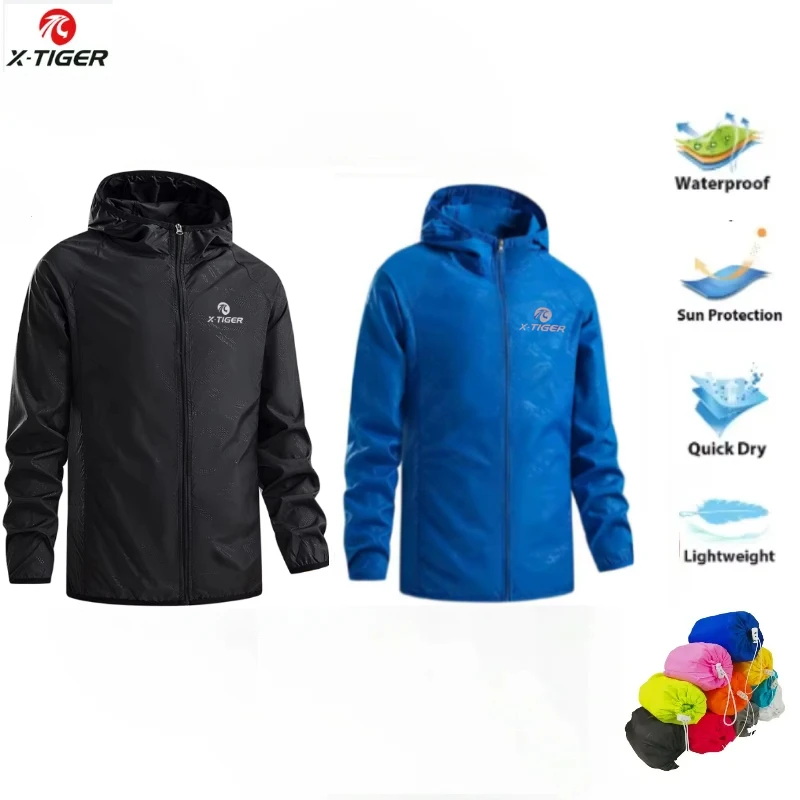 Cycling Rain Jacket Commute - X-TIGER cilt yürüyüş ceketi erkekler kadınlar