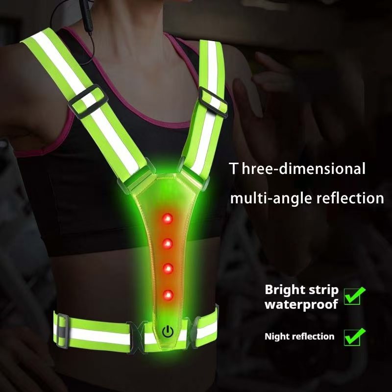 Reflective Vest Cycling - LED Koşu Yeleği Yansıtıcı Parlayan Reflektör