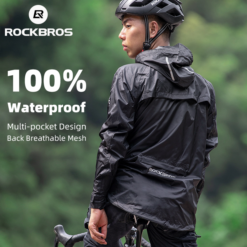 Cycling Rain Jacket Commute - ROCKBROS Su Geçirmez Bisiklet yağmurluk Erkekler
