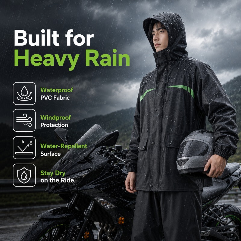 Unisex 2 Parçalı Su Geçirmez B - Cycling Rain Jacket Commute incelemesi ve fiyatı