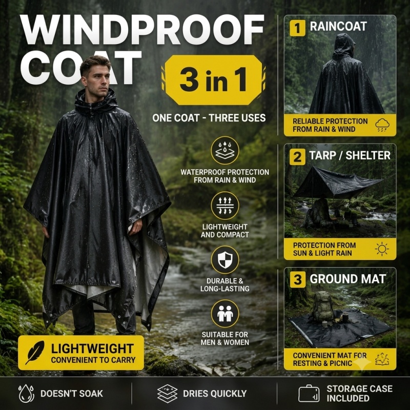 Yetişkinler için Kapüşonlu Yağ - Cycling Rain Jacket Commute incelemesi ve fiyatı